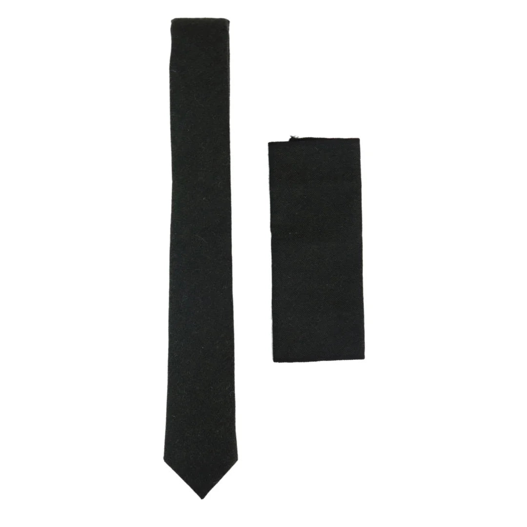 Stz11 - Men's Tie Hankie Tweed Classic Gatsby Peaky Blinders