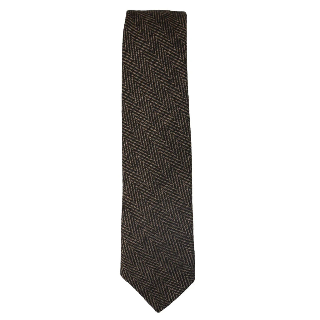 Men's Tweed Herringbone Tie & Pocket Square Set
