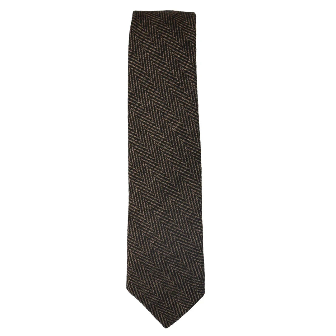 Men's Tweed Herringbone Tie & Pocket Square Set