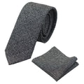 Men's Tweed Herringbone Tie & Pocket Square Set