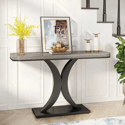 100cm Geometric Modern Console Table for Narrow Entryways