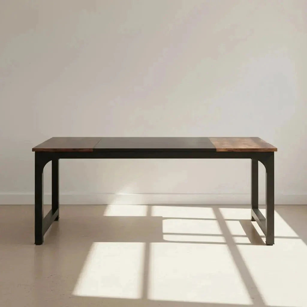 Modern Conference Table - Rectangular Meeting Desk for Computer Use