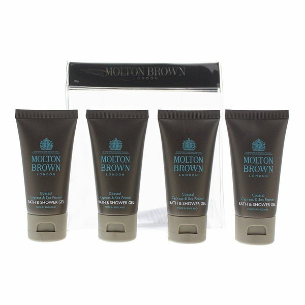 Molton Brown Coastal Cypress & Sea Fennel Gift Set 4 x 30ml Bath & Shower Gel