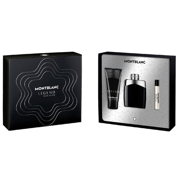 Mont Blanc Legend Gift Set 100ml EDT + 100ml Shower Gel + 7.5ml EDT