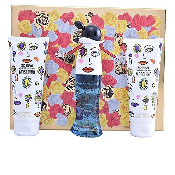 Moschino So Real Cheap & Chic Gift Set 50ml EDT + 100ml Shower Gel + 100ml Body Lotion (This gift set contains:

1 x 50ml EDT
1 x 100ml Shower Gel
1 x 100ml Body Lotion)