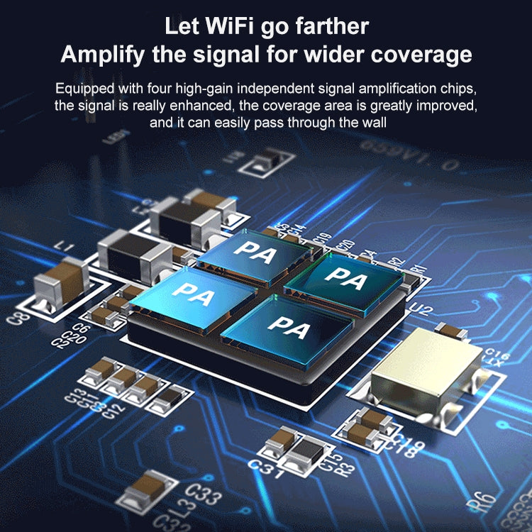 COMFAST CF-WR765AC 1200Mbps Dual Band Wireless Repeater Amplifier with External Antenna, CF-WR765AC