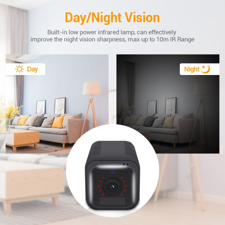 ESCAM G18 1080P Full HD Rechargeable Battery WiFi IP Camera, Support  / PIR Motion Detection / TF Card / Two Way Audio (Black)