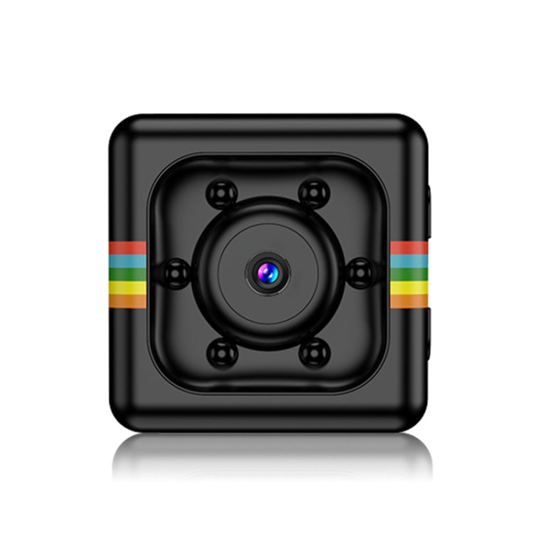 SQ11 Mini DV HD 1080P 6 LEDs Sport Recorder Camera with Holder, Support Monitor Detection & IR  & TF Card (Black)