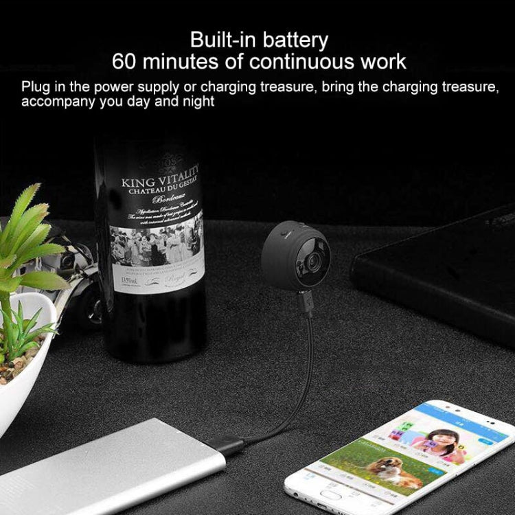 A9 1080P WiFi IP Action Camera Mini DV(Black)