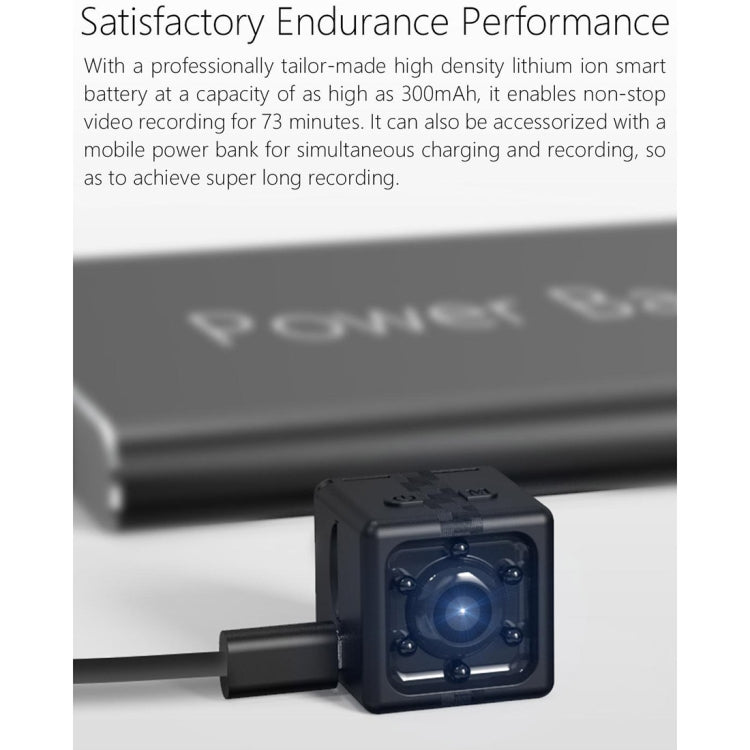 JAKCOM CC2 1080P HD Recorder Cube Smart Mini Camera, with Infrared  & Motion Detection(Black)