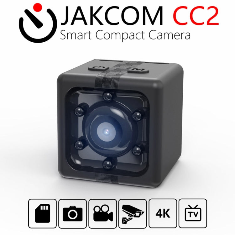 JAKCOM CC2 1080P HD Recorder Cube Smart Mini Camera, with Infrared  & Motion Detection(Black)