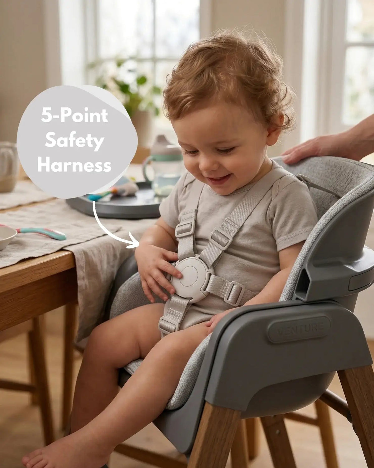 Neyo 2-in-1 High Chair - Grey