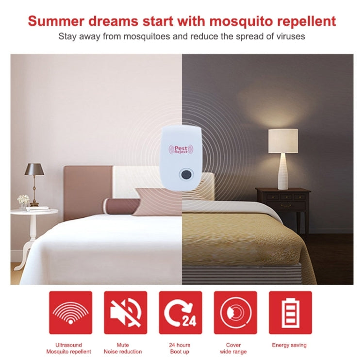 6pcs/Pack Ultrasonic Electronic Cockroach Mosquito Pest Reject Repeller, US Plug