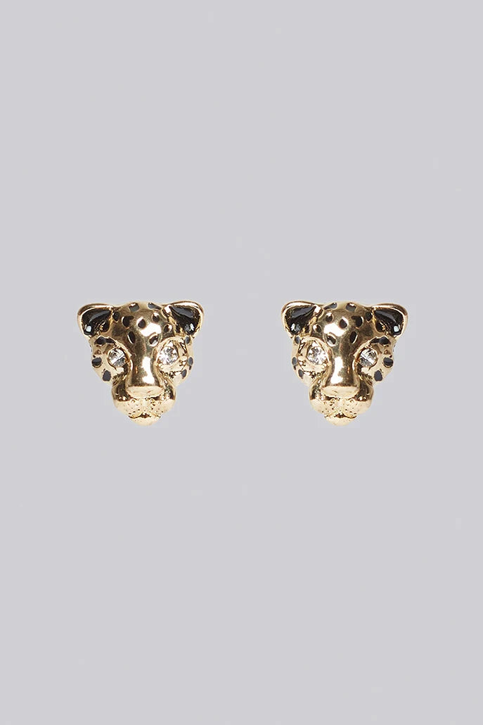 Niger Gold Leopard Earrings