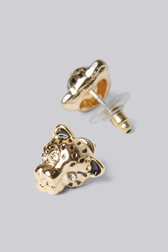 Niger Gold Leopard Earrings