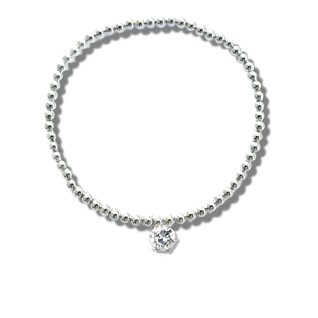 40th Birthday Cubic Zirconia Silver Bracelet & Gold Balloon Hamper