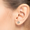 My Heart Silver Stud Earrings