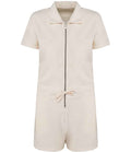 Organic Towel-Feel Zipped Jumpsuit: Womens