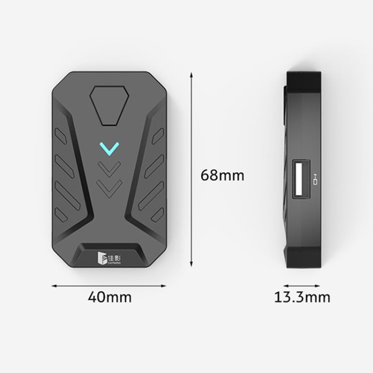 GAMWING MIX Portable Bluetooth 4.0 Keyboard Mouse Converter Eating Chicken Game Auxiliary Tool(Black)