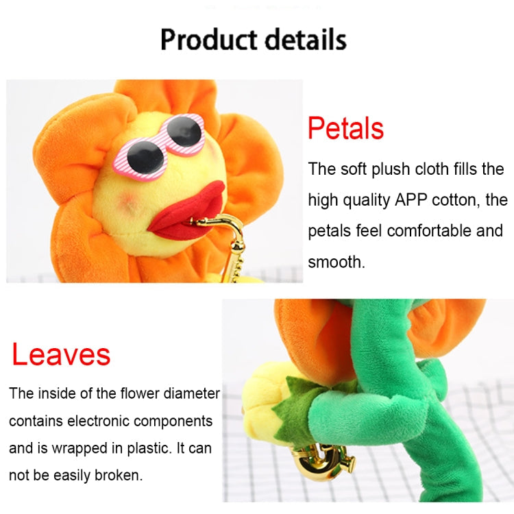 Sunflower Sax Style Bluetooth Plush Children Adult Toy ,Support USB Charging & Battery(Orange)