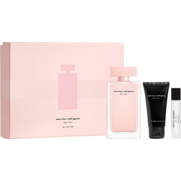 Narciso Rodriguez for Her Gift Set 100ml EDP + 10ml EDP + 50ml Body Lotion