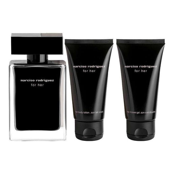 Narciso Rodriguez for Her Gift Set 50ml EDT + 50ml Body Lotion + 50ml Shower Gel