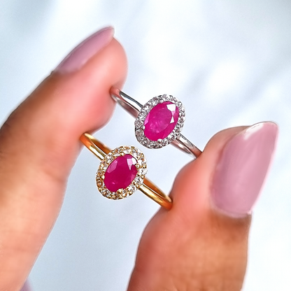 Ruby Ring in Sterling Silver