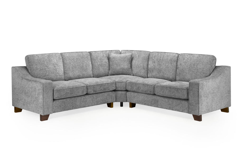 Nebraska Large Corner Sofa: Plush Fabric, Removable Cushions, Sturdy Wooden Feet