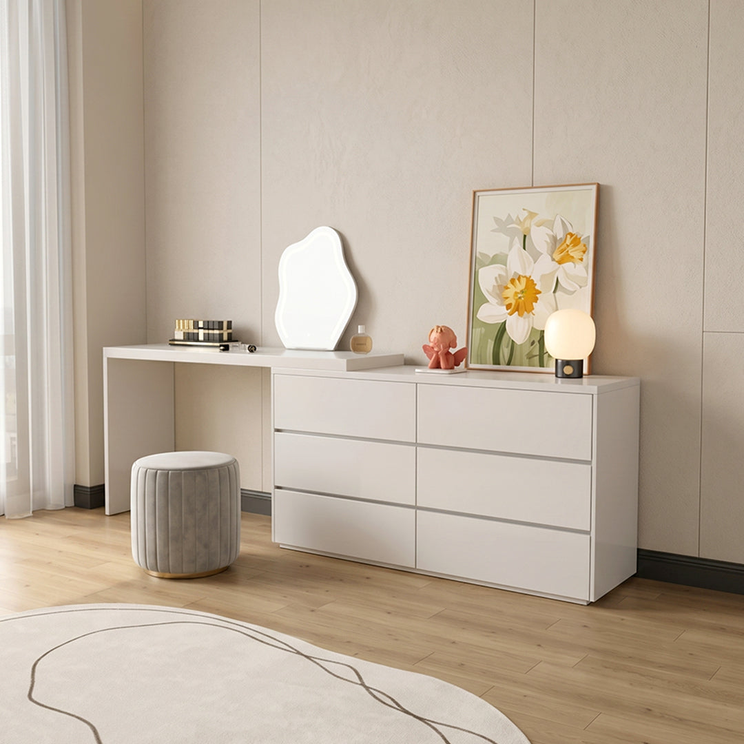 Nevada Dressing Table with Sideboard & Stool