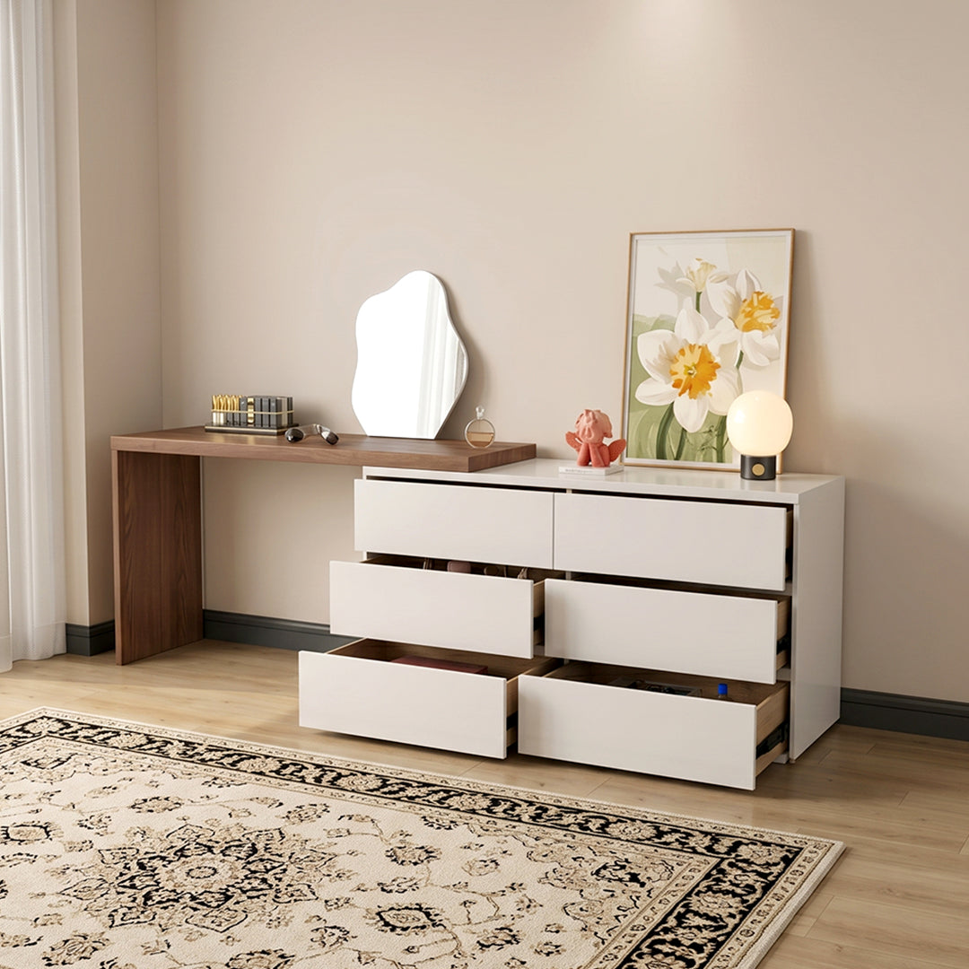 Nevada Dressing Table with Sideboard & Stool