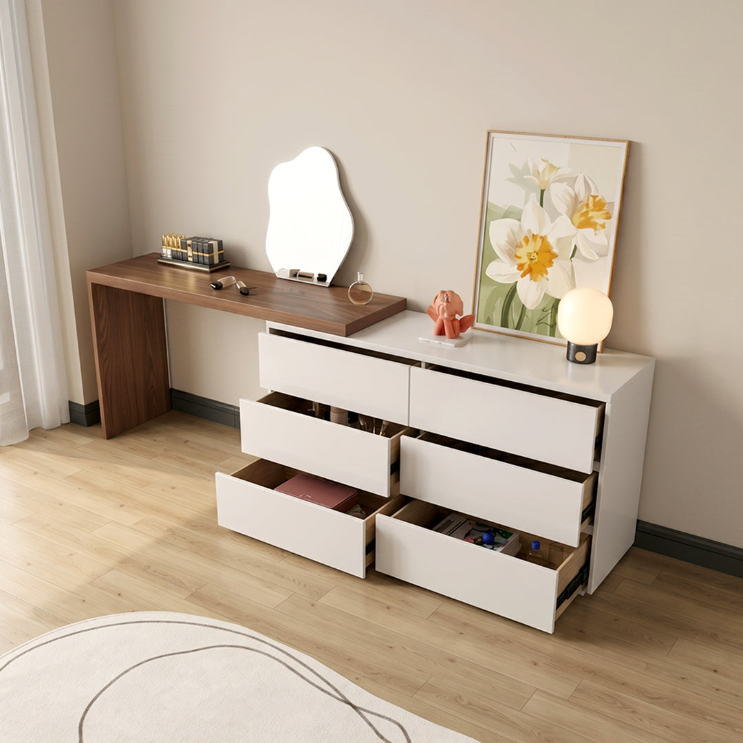 Nevada Dressing Table with Sideboard & Stool