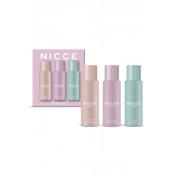 Nicce Body Mist Gift Set 3 x 100ml Natura + Original + Icon
