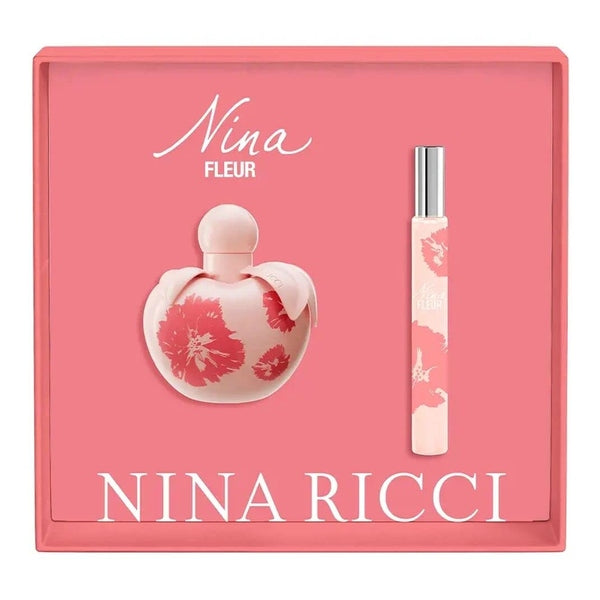 Nina Ricci Gift Set 50ml Nina Fleur EDT Spray + 10ml Nina Fleur EDT Rollerball + 10ml Nina EDT Rollerball