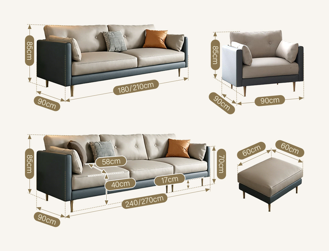 Noel L311 Three Seater Sofa, Armchair Leathaire