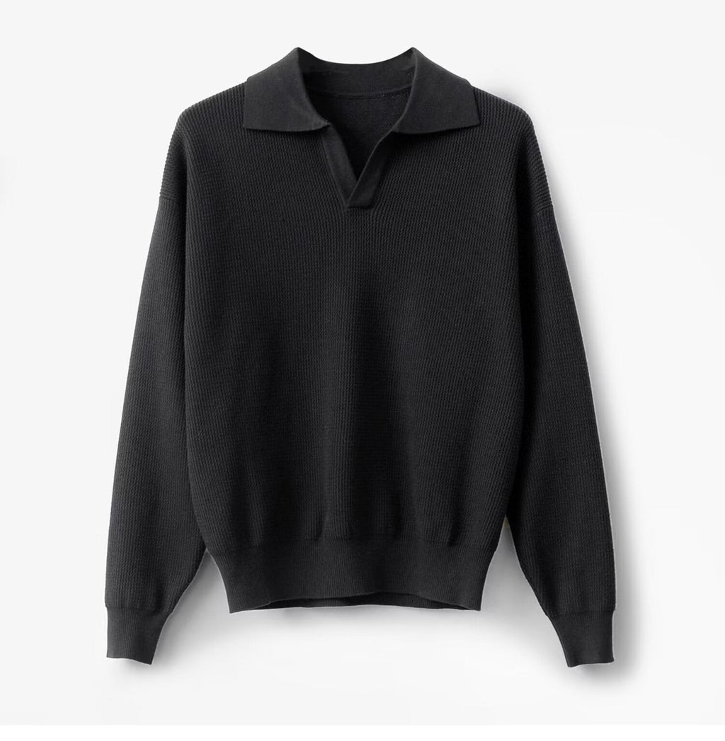 Men's Solid Color Loose Long Sleeves