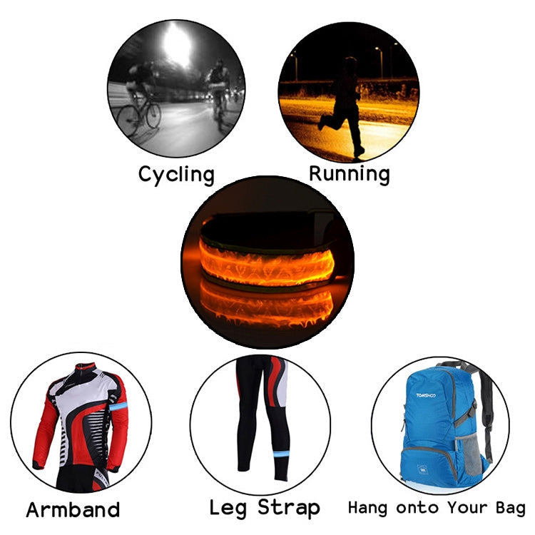 LED Flash Safety Reflective Nylon Light Rechargeable Sports Wrist Belt