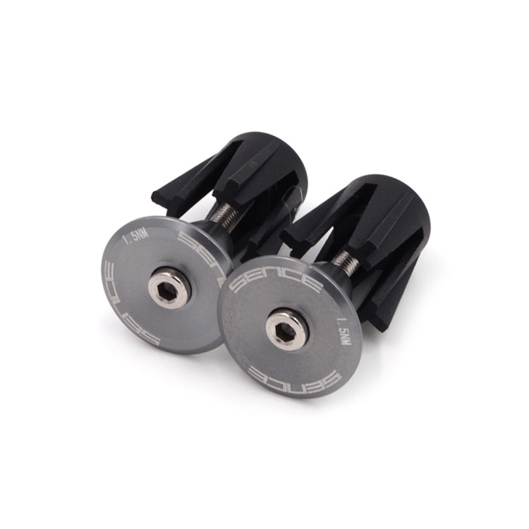 2 PCS Bicycle Bike Aluminum Handlebar End Plugs, 17mm Yellow, 17mm Red, 17mm Blue, 17mm Grey, 17mm Green