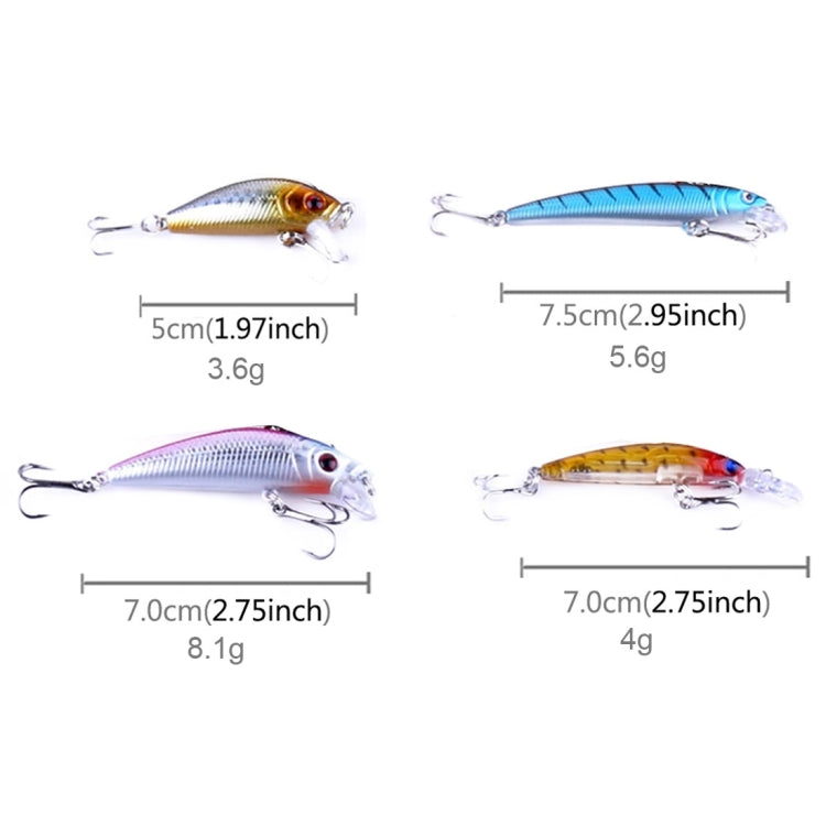 HENGJIA 26 PCS Minnow Fishing Lure Set 4 Models Fishing Tackle Plastic Hard Bait, 26 PCS