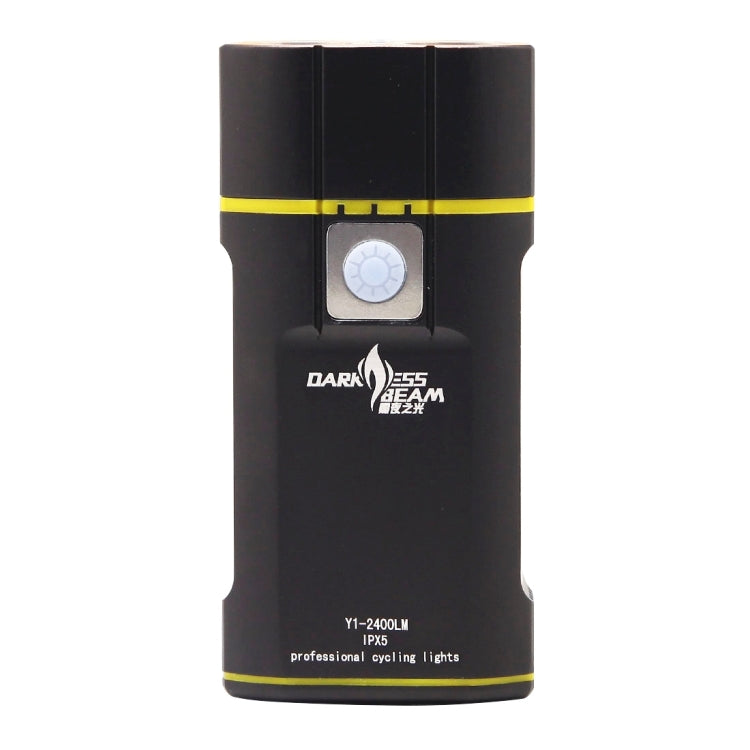 Y1-2400LM 5-mode USB Rechargeable Bicycle LED Headlight with 360 degree Rotatable Holder