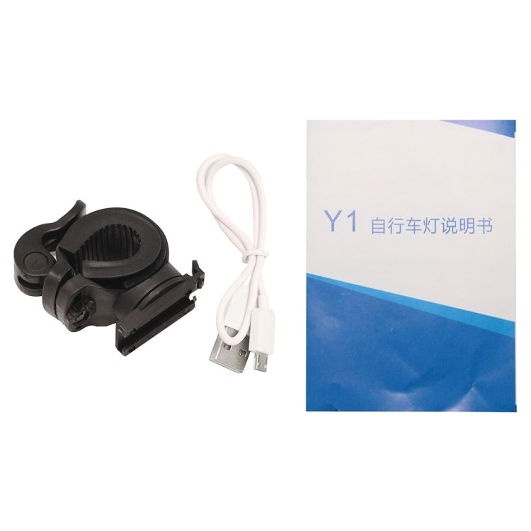 Y1-2400LM 5-mode USB Rechargeable Bicycle LED Headlight with 360 degree Rotatable Holder