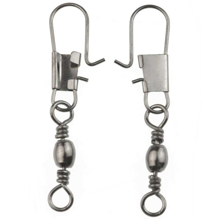 20pcs 8# 3.5cm Fishing Connectors Barrel Swivel with Safety Snap Ring, 20pcs 8# 3.5cm