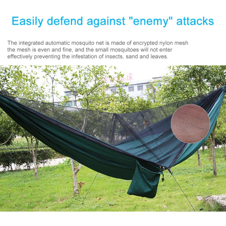 Portable Outdoor Parachute Hammock with Mosquito Nets (Black)