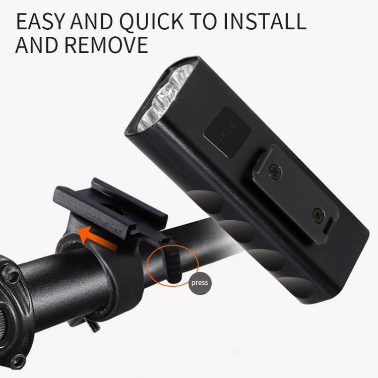 BX3 USB Charging Bicycle Light Front Handlebar Led Light (10 Hours, T6+A02 Lamp), 10 Hours, T6+A02 Lamp