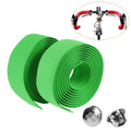 1 Pair Cycling Road Bike Sports Bicycle Cork Handlebar Tape Wrap + 2 Bar Plug, 2m Yellow, 2m Black, 2m Pink, 2m Green, 2m Grey, 2m Blue, 2m Red, 2m Baby Blue, 2m White