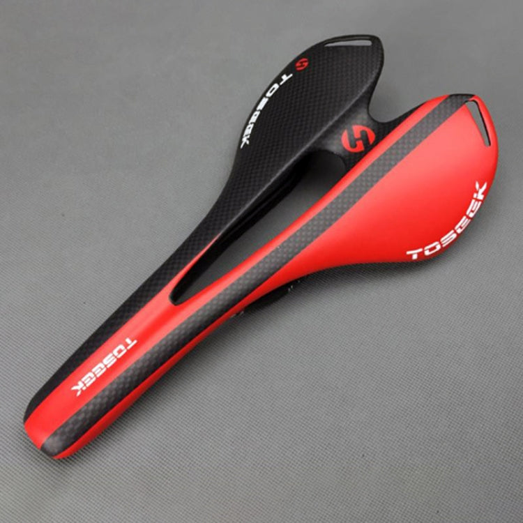 TOSEEK Road Bike Carbon Fiber Seat Bicycle Hollow Seat Saddle, 3K Texture + Extinction, Extinction(Grey), Extinction(Blue), Extinction(Red), Extinction(White), Extinction(Yellow), Extinction(Black), Extinction(Orange), Extinction(Green)