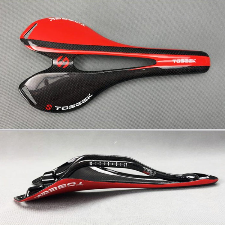 TOSEEK Road Bike Carbon Fiber Seat Bicycle Hollow Seat Saddle, 3K Texture + Extinction, Extinction(Grey), Extinction(Blue), Extinction(Red), Extinction(White), Extinction(Yellow), Extinction(Black), Extinction(Orange), Extinction(Green)