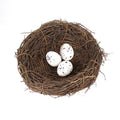 12cm Simulation Bird Nest + 3 PCS Bird Egg Holiday Decoration, 12cm