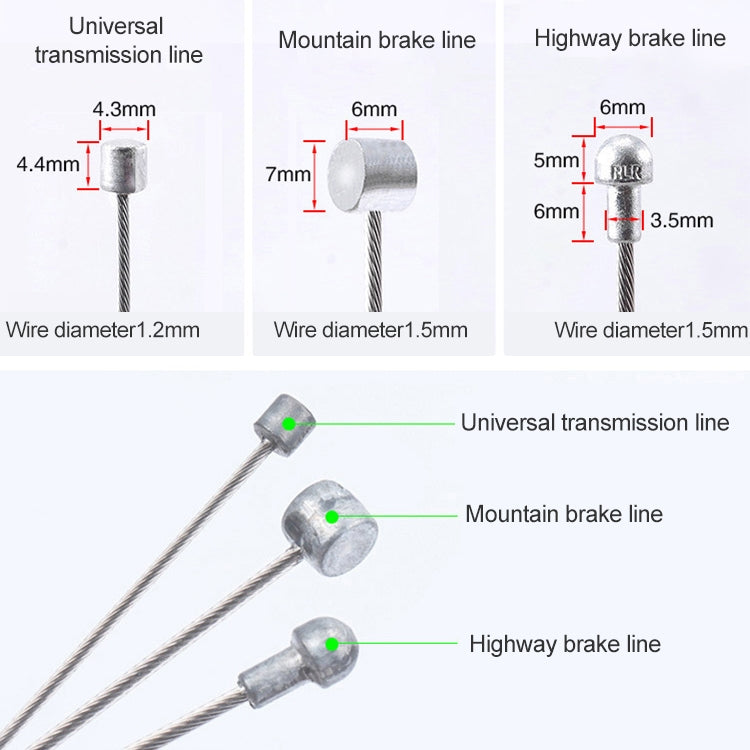 7 in 1 Mushroom Head PVC Brake Cable Tube Set for Road Bike, Road Bike