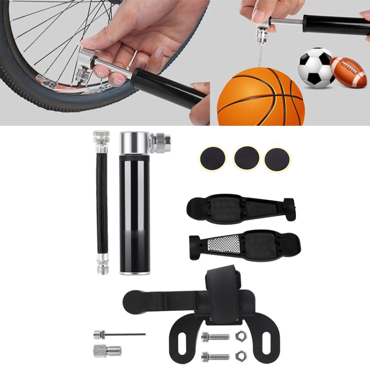 Manual Mini Portable Bicycle Aluminum Alloy Pump + Plastic glue-free tire patch + Tire lever, Inflator + Plastic glue-free tire patch + Tire lever  Silver, Inflator + Plastic glue-free tire patch + Tire lever Black                                      ...