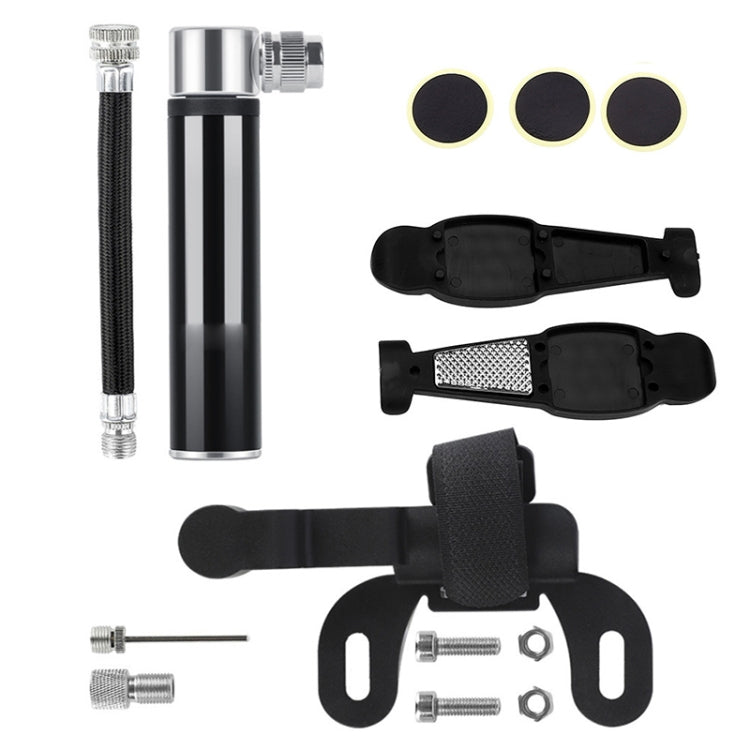 Manual Mini Portable Bicycle Aluminum Alloy Pump + Plastic glue-free tire patch + Tire lever, Inflator + Plastic glue-free tire patch + Tire lever  Silver, Inflator + Plastic glue-free tire patch + Tire lever Black                                      ...